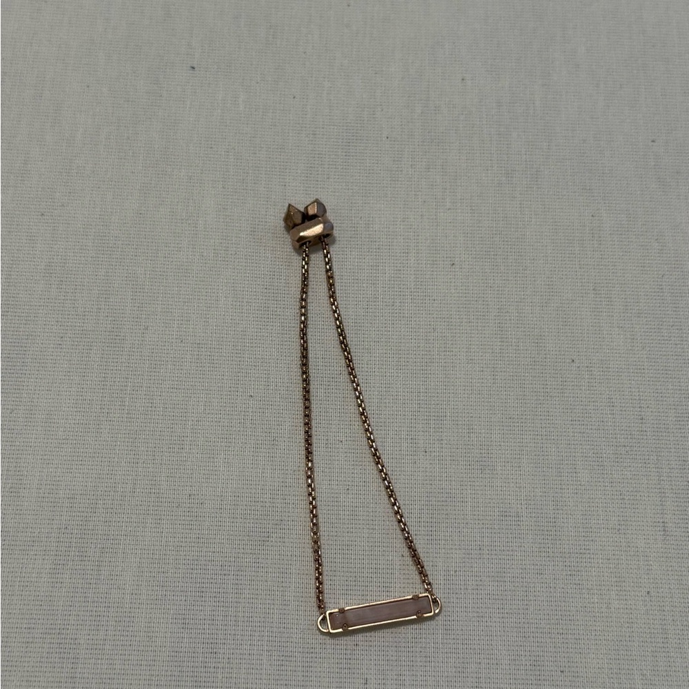 Kendra Scott Gold Chain Bracelet with Pink Stone